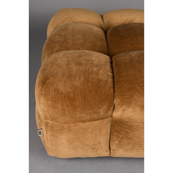 Rjav žameten modularni otoman Hackman – Dutchbone-image-3