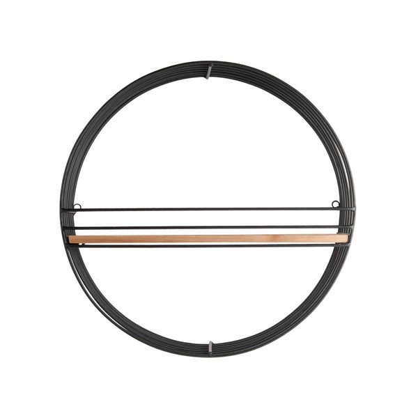 Črna stenska polica Leitmotiv Round-image-1