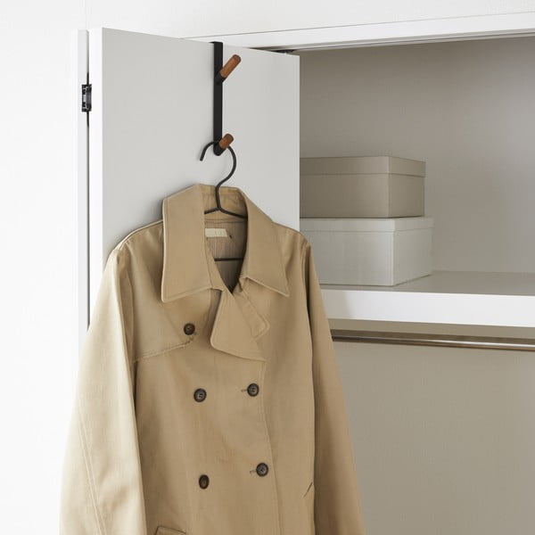 Črn kovinski obešalnik za vrata 1,5 cm Tower – YAMAZAKI-image-3