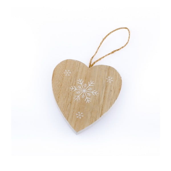 Leseno viseče srce Dakls Snežinka, višina 6,5 cm