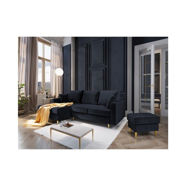 Temno modra puf Mazzini Sofas Muguet, 60 x 45 cm-image-3