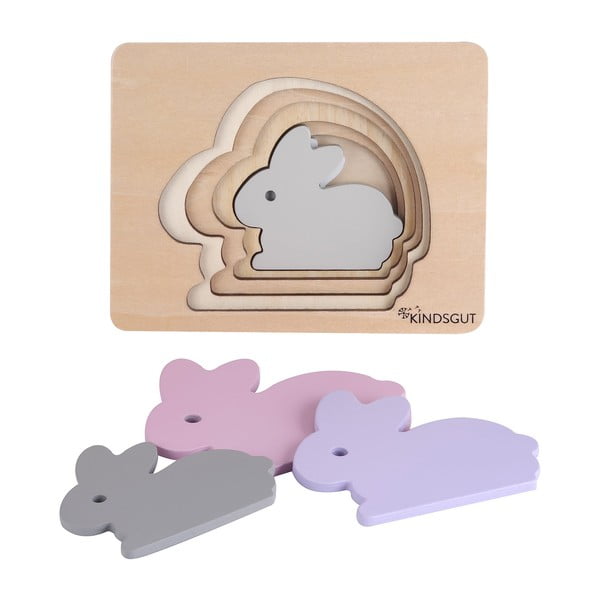 Lesena sestavljanka vtikanka Rabbit – Kindsgut-image-4