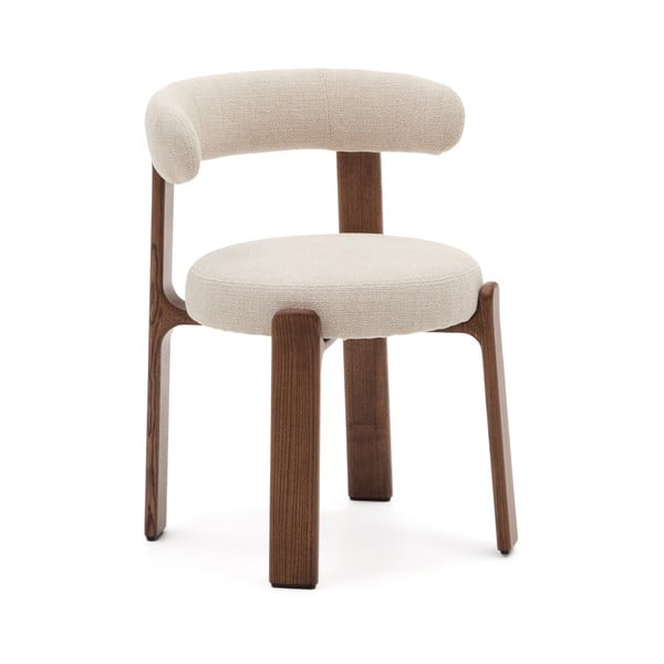 Rjavo-bež jedilni stol iz masivnega jesena Granite – Kave Home