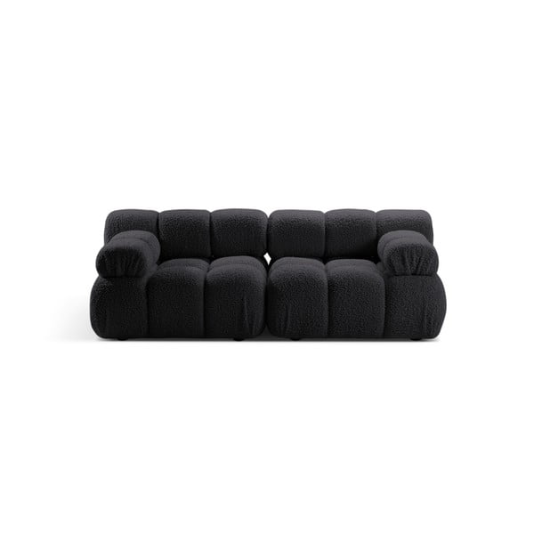 Antracitno siva sedežna garnitura iz tkanine bouclé 188 cm Bellis – Micadoni Home