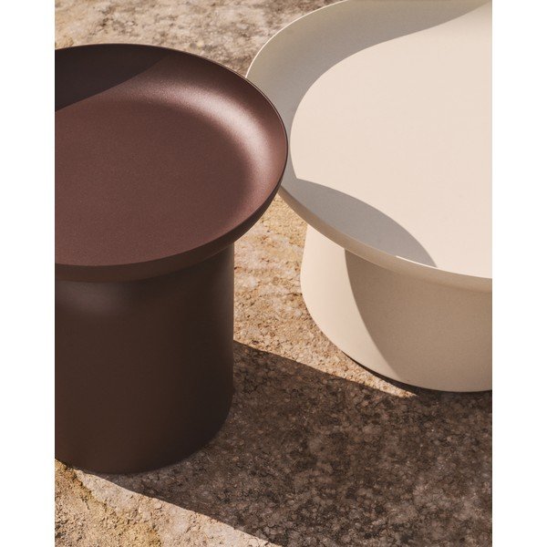 Kovinska okrogla vrtna mizica ø 45 cm Arcola – Kave Home-image-3