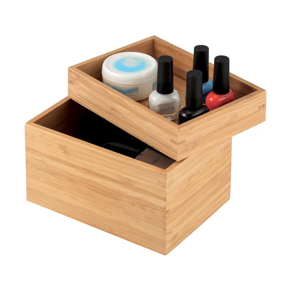 Bambusov kopalniški organizator za kozmetiko v naravni barvi Isalys – MSV