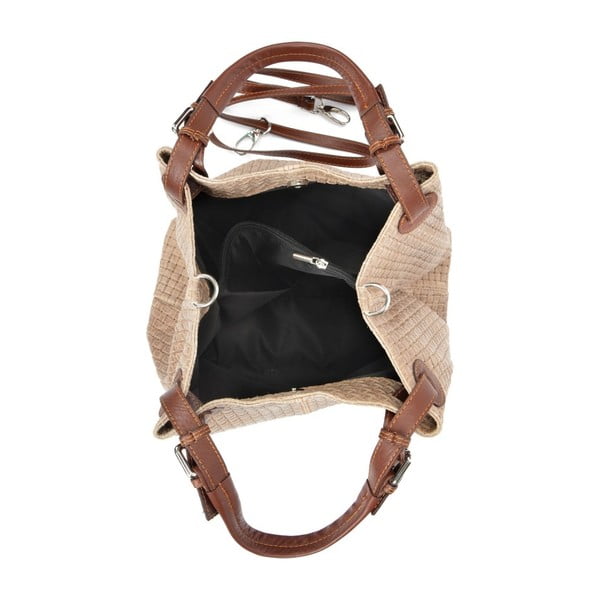 Rjava in siva usnjena torbica Isabella Rhea 858-image-4