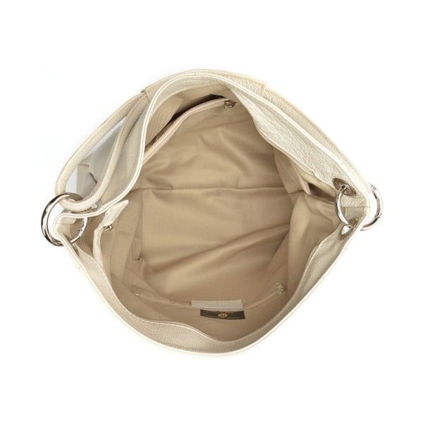 Bež usnjena torbica Anna Luchini Srumla-image-2