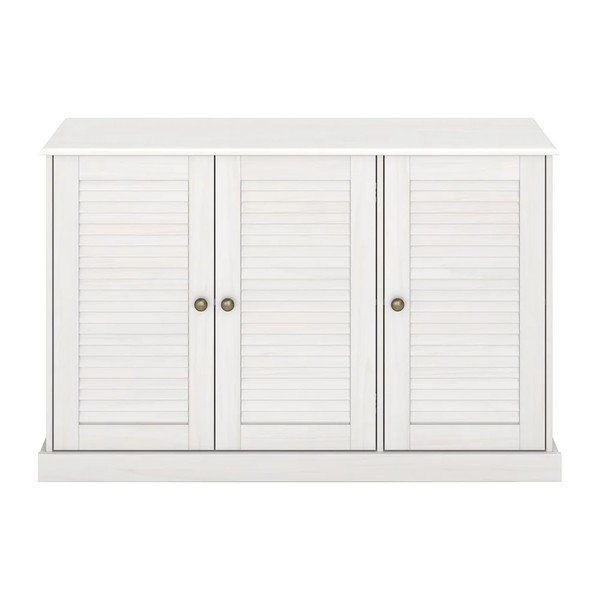 Bela komoda iz masivnega bora 125x80x38 cm Edith – Støraa