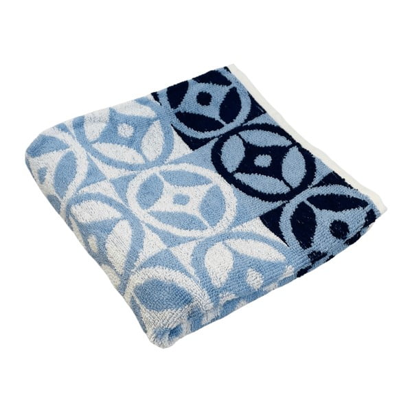 Modra bombažna brisača 70x140 cm Compass – JAHU collections