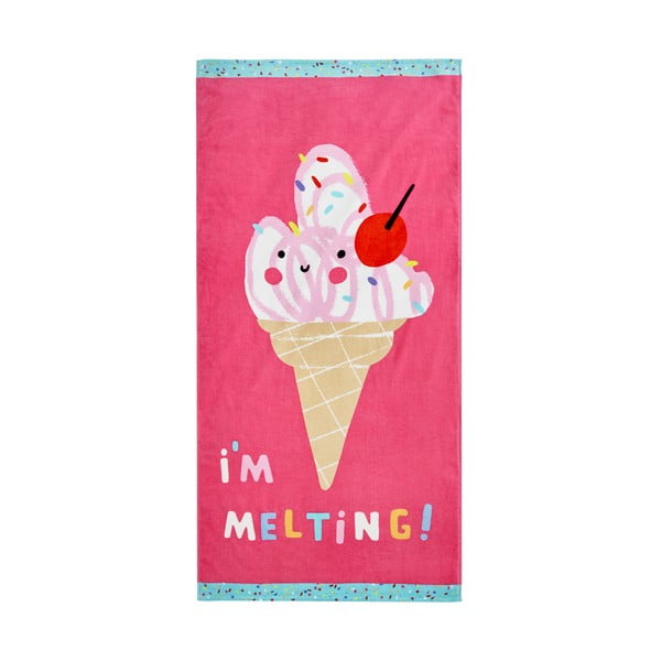 Roza brisača za plažo 160x76 cm I'm Melting - Catherine Lansfield