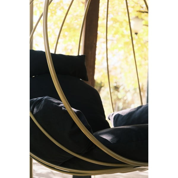Zlato-črn viseči vrtni fotelj Damla – Floriane Garden-image-4