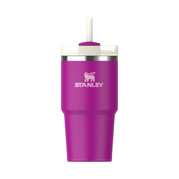 Rožnata termovka s slamico iz nerjavečega jekla 600 ml Quencher H2.0 FlowState Tumbler Violet Blossom – Stanley