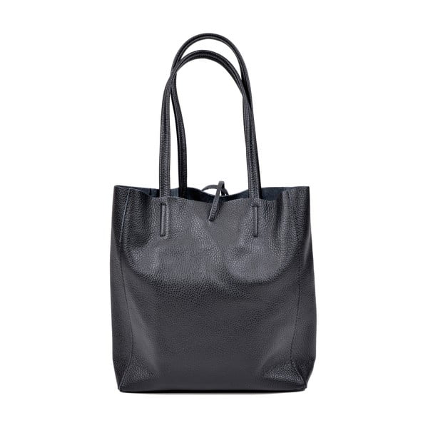 Črna usnjena torbica Cardoni Vera-image-1