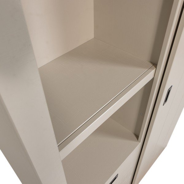 Sivo-bež omarica iz masivnega bora z drsnimi vrati 122x230x37 cm Slide – vtwonen-image-4