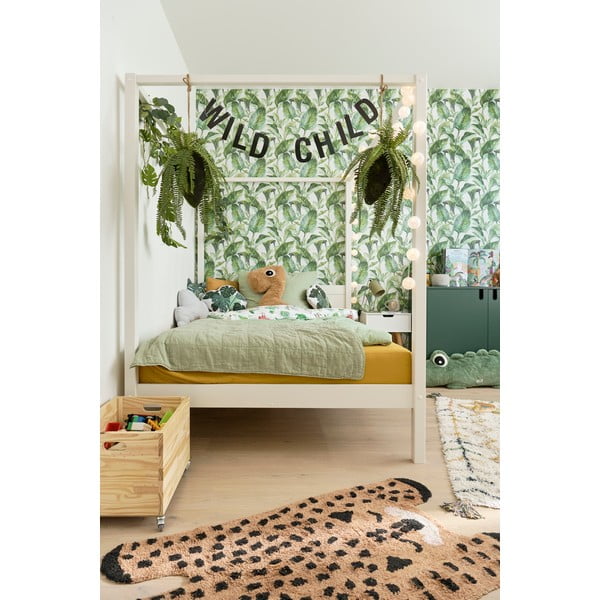 Bela otroška postelja 140x200 cm PINO CANOPY – Vipack-image-1