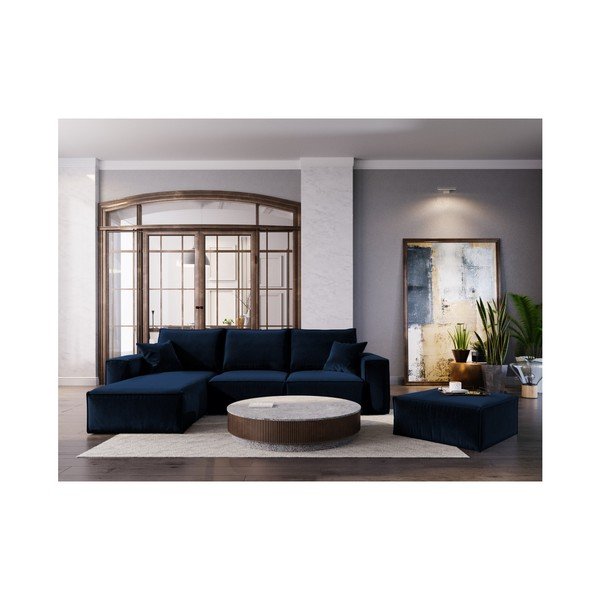 Temno modra kotna zofa Cosmopolitan Design Florida, levi kot-image-4