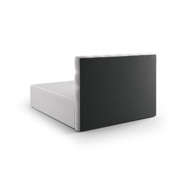 Svetlo siva boxspring postelja s prostorom za shranjevanje 160x200 cm Bali – Cosmopolitan Design-image-2
