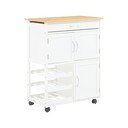 Bambusov kuhinjski otok na kolesih 37x67 cm Harlow – Premier Housewares