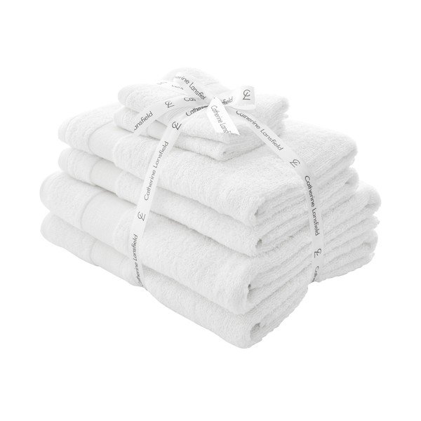 Beli frotirni bombažni komplet brisač 6 ks Anti-Bacterial – Catherine Lansfield