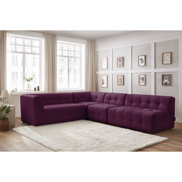 Temno vijolični kotni kavč (levi kot) Kleber - Bobochic Paris-image-1