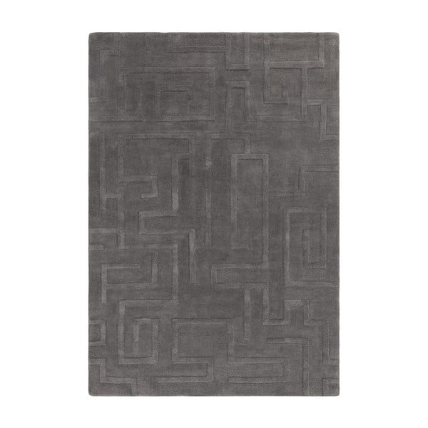 Antracitno siva volnena preproga 160x230 cm Maze – Asiatic Carpets