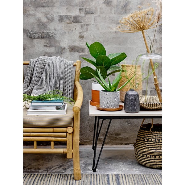 Modra odeja Bloomingville Throw, 130 x 160 cm-image-1