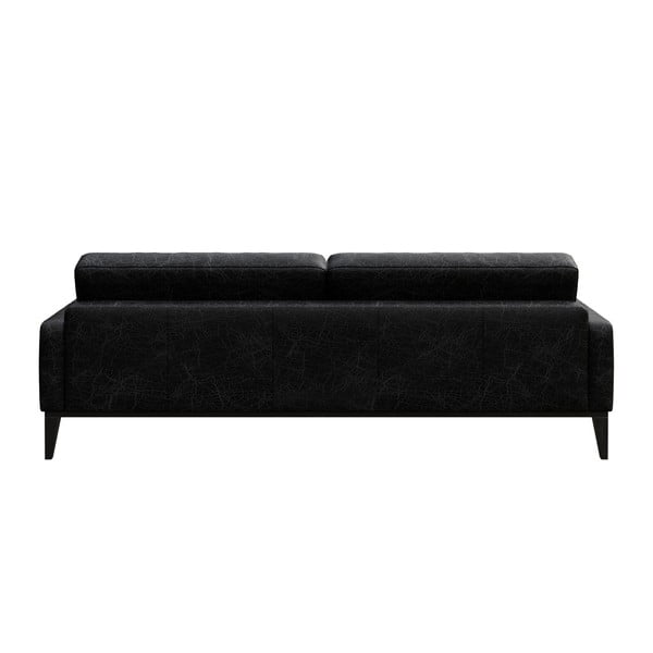 Črna usnjena zofa MESONICA Musso Tufted, 210 cm-image-3