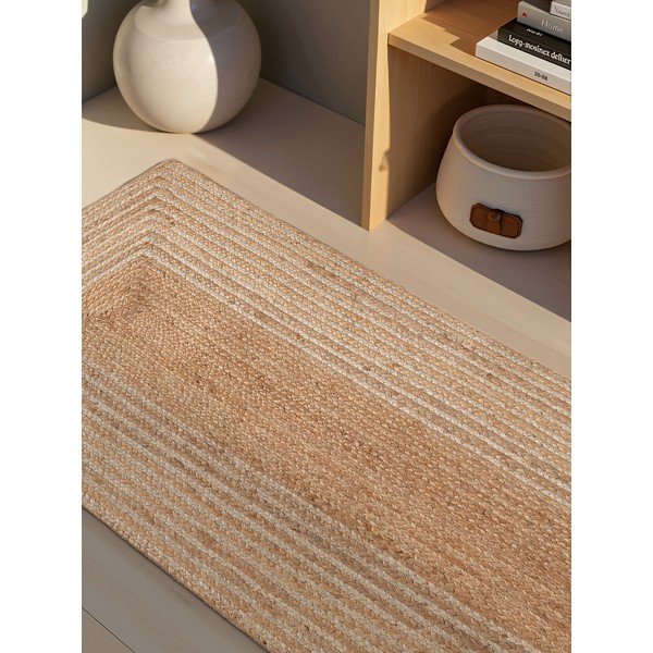 Obojestranski/ročno tkan tekač iz jute v naravni barvi/v svetli naravni barvi 80x200 cm Juno – Hanse Home-image-3