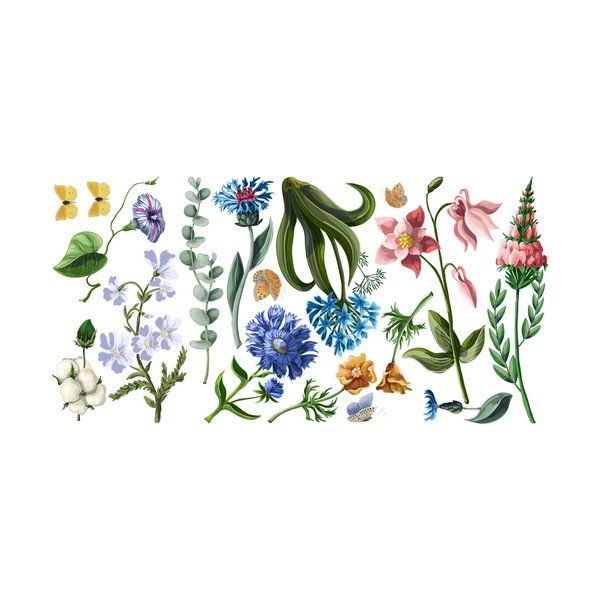 Komplet stenskih nalepk Ambiance Wildflowers-image-1