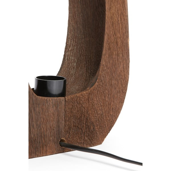 Rjava namizna svetilka (višina 30 cm) Kelafo – Light & Living-image-2