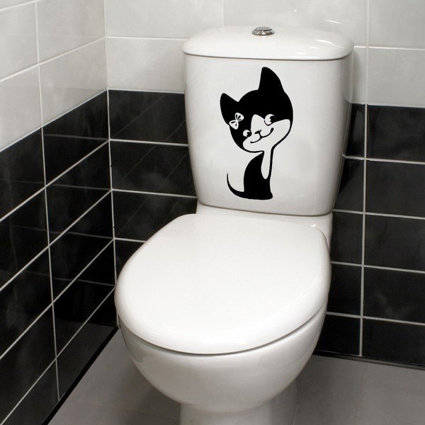 Dekorativna nalepka za stranišče Kitty