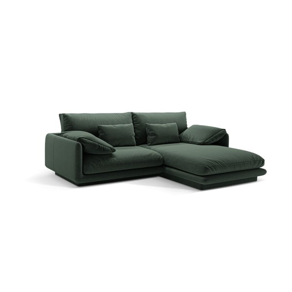 Temno zelena kotna sedežna garnitura (desni kot) Torino – Micadoni Home-image-2