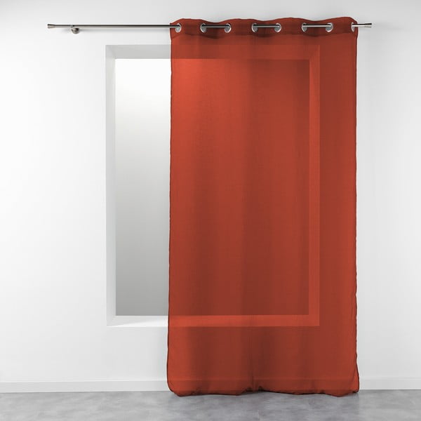 Prosojna zavesa v barvi terakote 140x240 cm Telma – douceur d'intérieur
