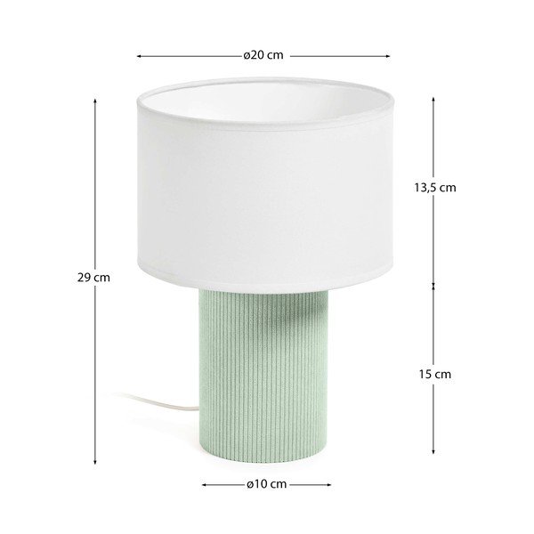 Bela/turkizna otroška namizna svetilka Bianella – Kave Home-image-3