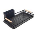 Črn kovinski odcejalnik posode 43x23,5 cm Radka – Orion