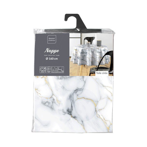 Povoščen namizni prt ø 160 cm Marquina – douceur d'intérieur-image-4