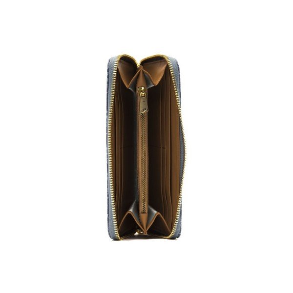 Modra usnjena ženska denarnica Alviero Martini Denim-image-2