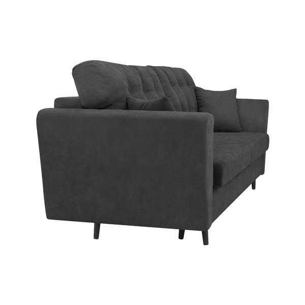 Temno siva trisedežna raztegljiva sedežna garnitura s shranjevanjem Cosmopolitan Design Lyon-image-3