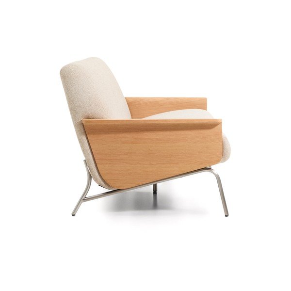 Bež sedežna garnitura iz šenilje 205 cm Amsen – Kave Home-image-3