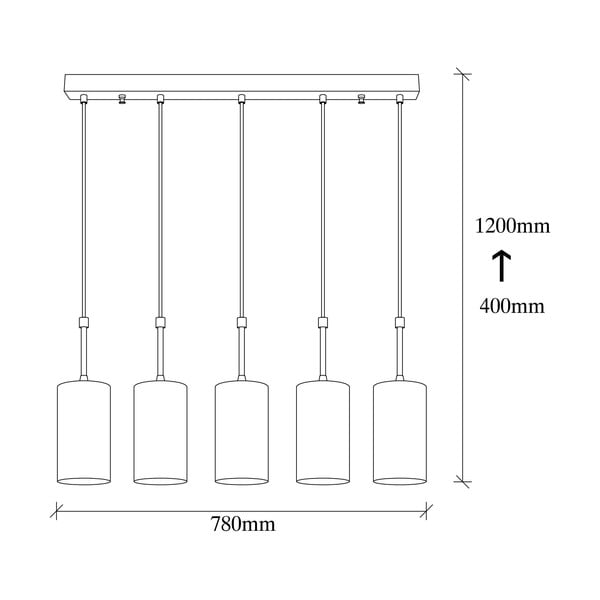 Viseča svetilka za 5 žarnic v zlati barvi Opviq lights Kem-image-3
