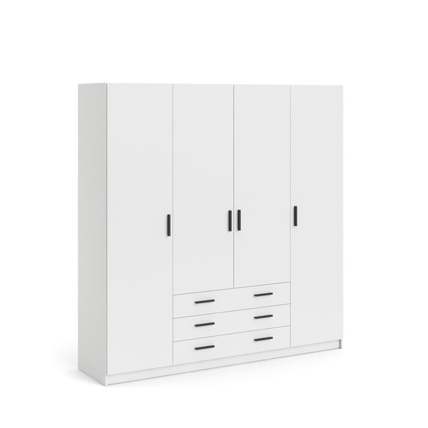 Bela garderobna omara 196x200 cm Sprint – Tvilum-image-3