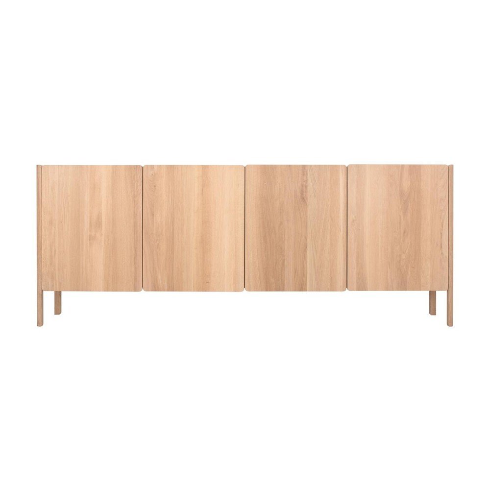 Komoda iz masivnega hrasta v naravni barvi 220x85x42 cm Dvor