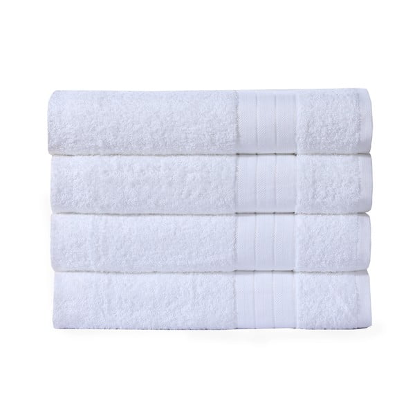 Bele bombažne brisače v kompletu 4 ks 50x100 cm – Good Morning