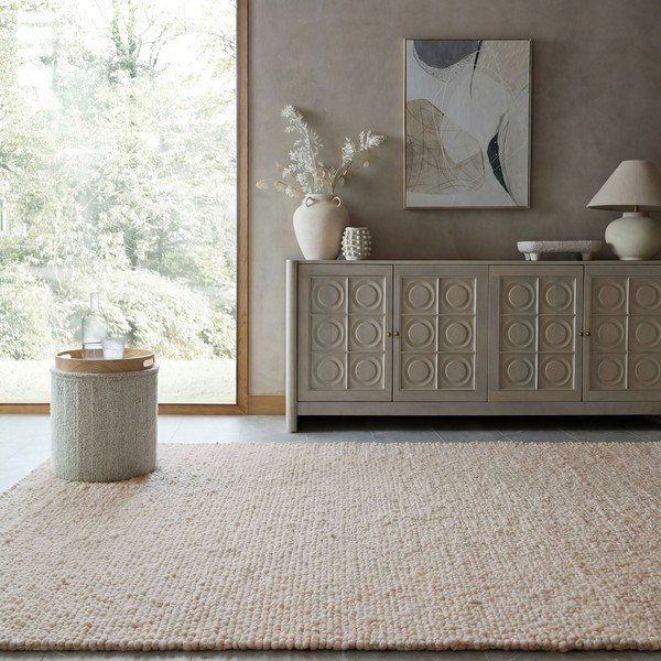 Kremno bela ročno tkana preproga 120x170 cm Finley – Flair Rugs-image-1