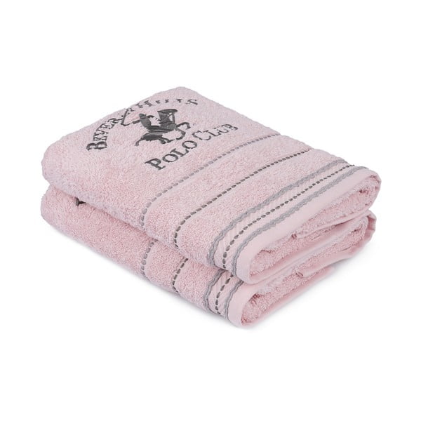 Komplet 2 roza brisač za roke, 90 x 50 cm