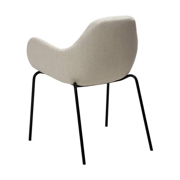 Kremno bel fotelj iz tkanine bouclé Zimmer – DAN-FORM Denmark-image-3