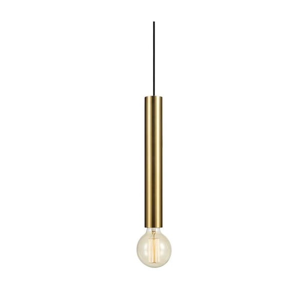 Zlata viseča stropna svetilka Markslöjd Sencillo, višina 35,5 cm