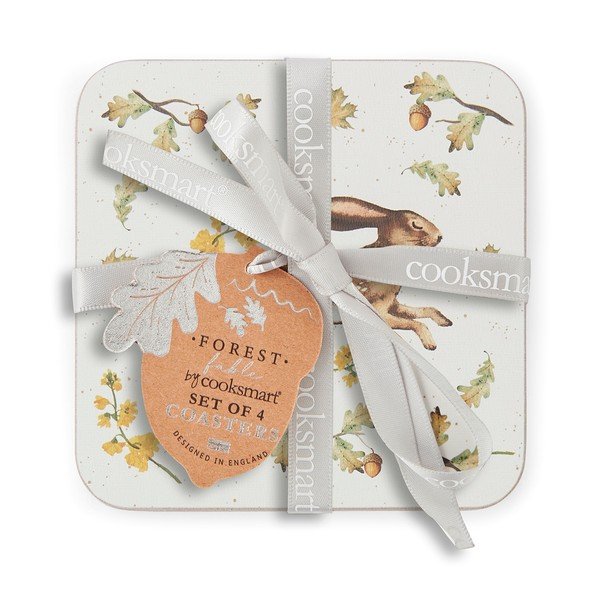Sivorjavi podstavki za kozarce v kompletu 4 ks iz plute Forest Fable – Cooksmart ®-image-2