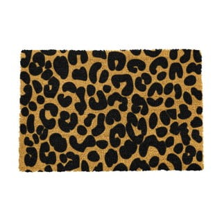 Predpražnik iz naravnih kokosovih vlaken Artsy Doormats Leopard, 40 x 60 cm